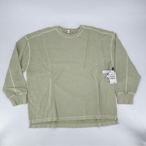 BP. Green oversized crew neck sweater size large nwt